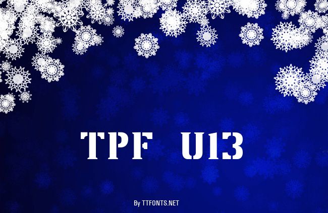 TPF U13 example